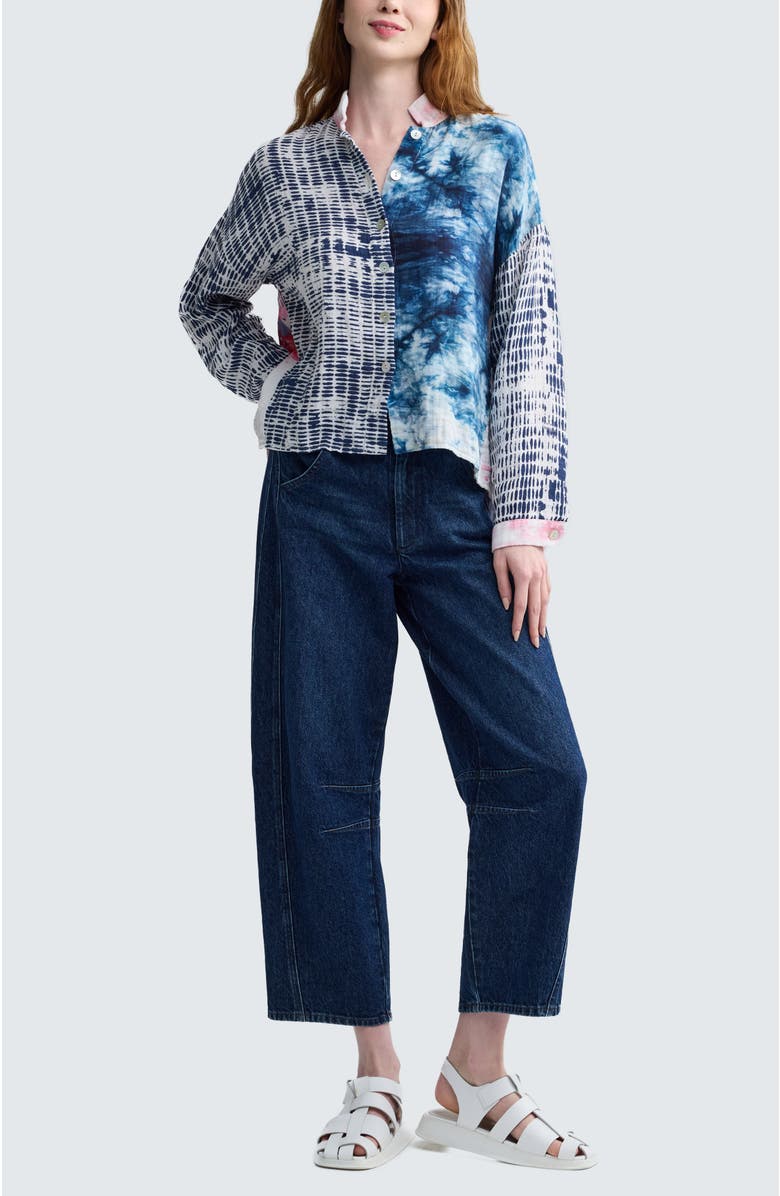 LUUKAA Dahlia Printed Muslin Shirt, Alternate, color, Sakura