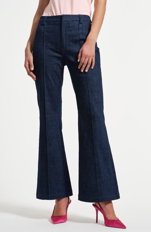 Isaac Mizrahi New York Seamed Flare Jeans In Multi