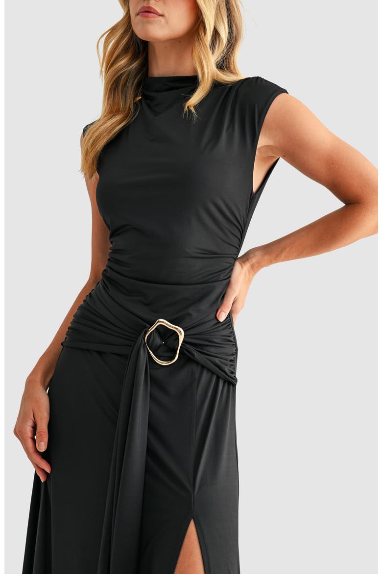 Cap Sleeve Dress, Alternate, color, BLACK