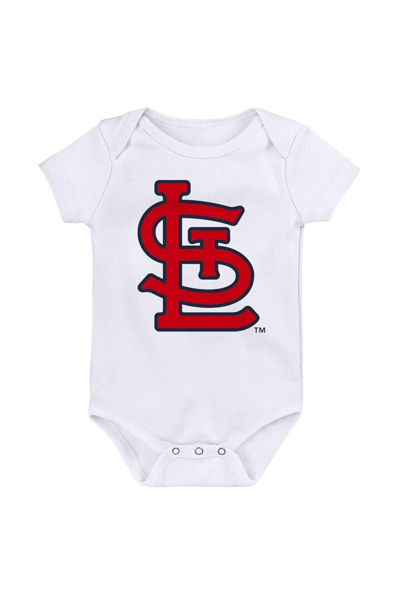 Newborn & Infant Navy/Red/White St. Louis Cardinals Minor League Player Three-Pack Bodysuit Set, Alternate, color, Navy