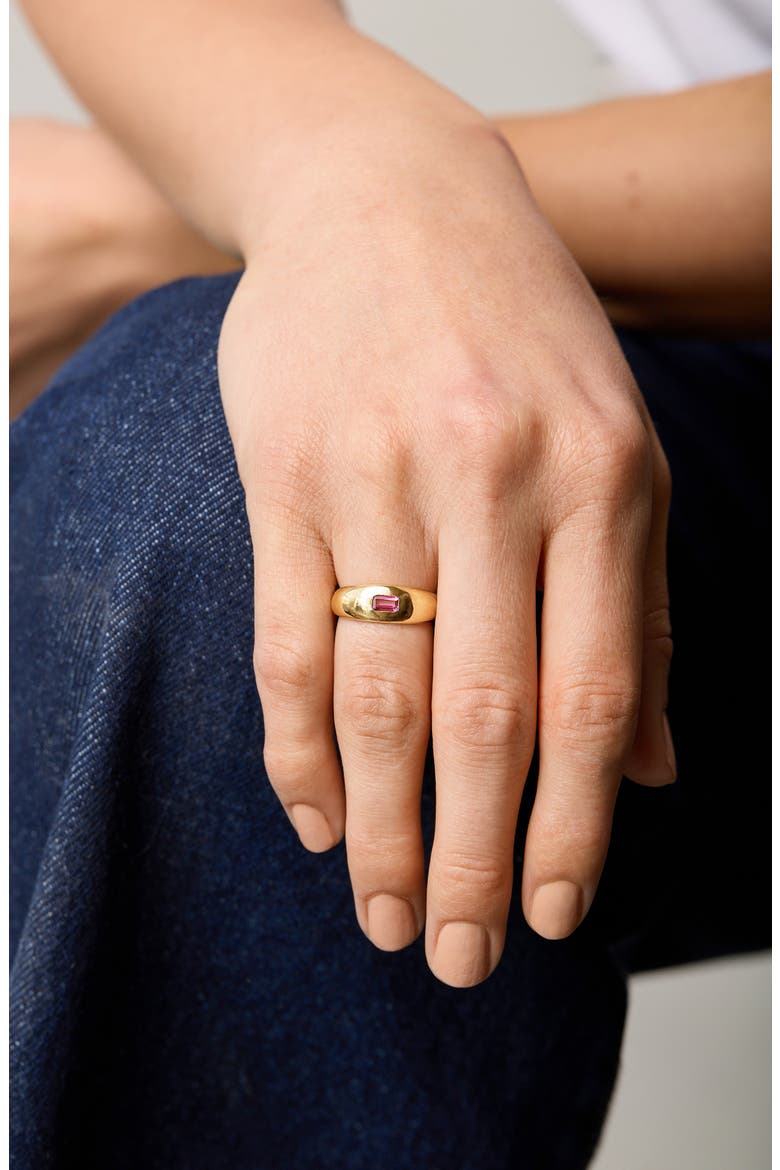 14K Gold Topaz Dome Ring, Alternate, color, 14KY