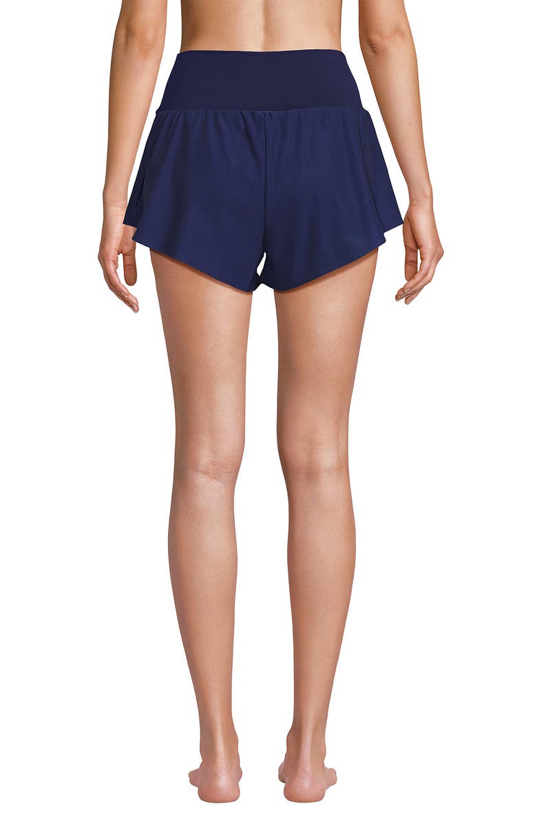 Lands
End 3" Pinchless Flutter Swim Short with Panty, Alternate, color, Deep Sea Navy