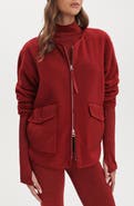 Varley Marina Collarless High Pile Fleece Jacket