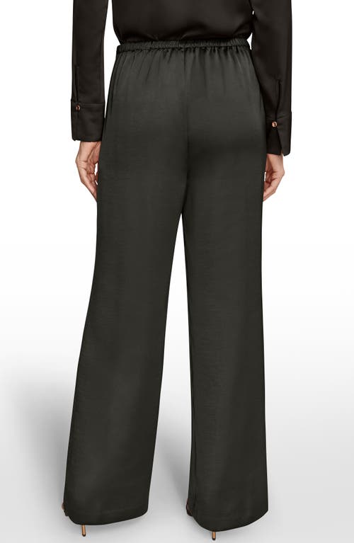 Donna Karan New York Wide Leg Satin Pants In Multi