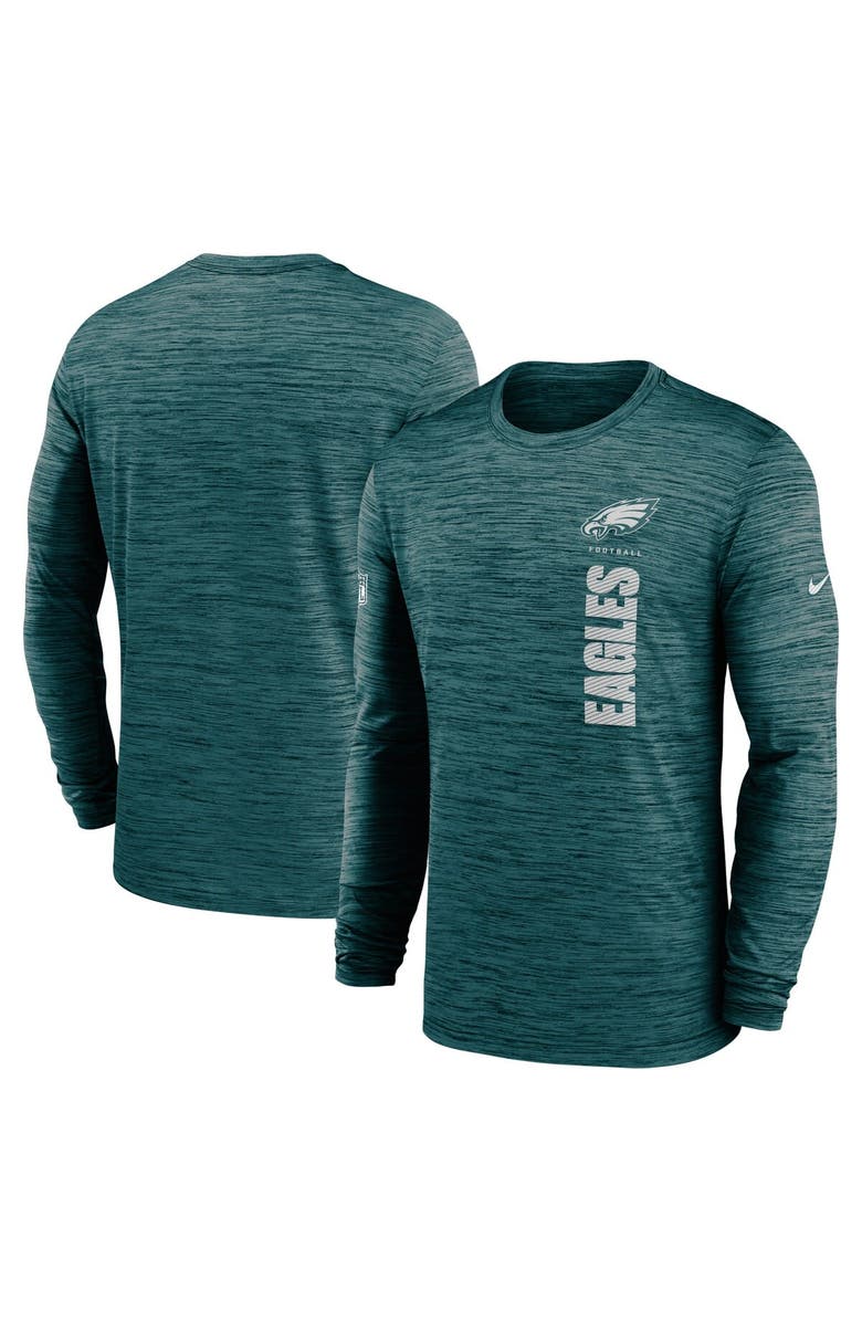 Nike Men's Nike Midnight Green Philadelphia Eagles 2024 Sideline Velocity Performance Long Sleeve T-Shirt, Main, color, Green