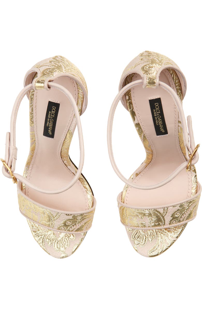Dolce&Gabbana Keira Baroque DG Heel Sandal, Alternate, color,