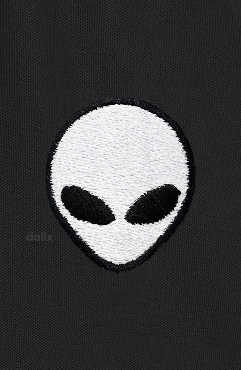 Dalix Mens Lil Alien Midweight Gym Short, Alternate, color, Black