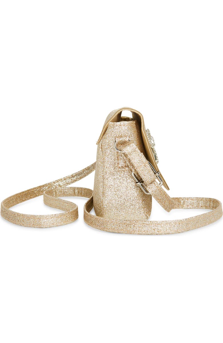 Ruby & Ry Kids' Crystal Bow Glitter Crossbody Bag, Alternate, color, Gold