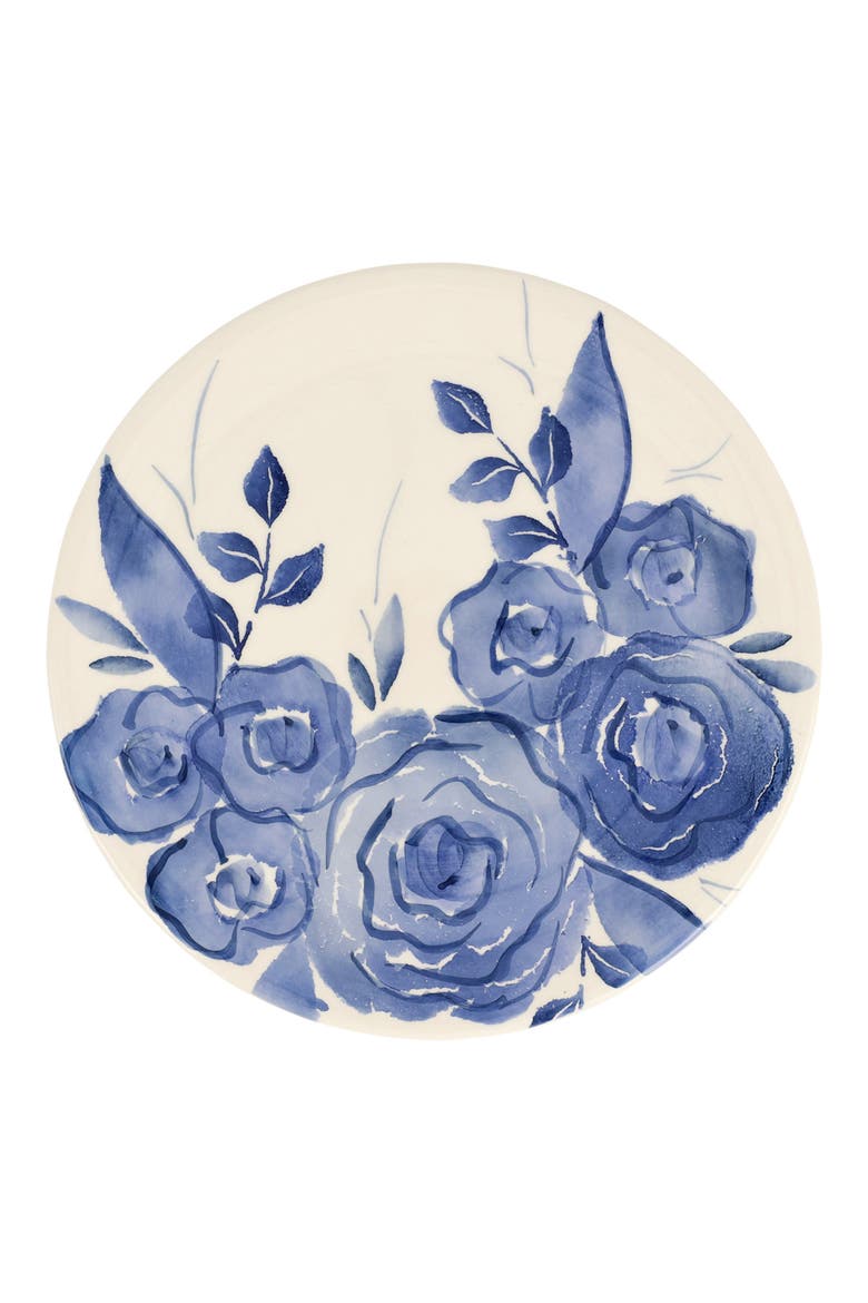 Camellia Salad Plate, Main, color, BLUE