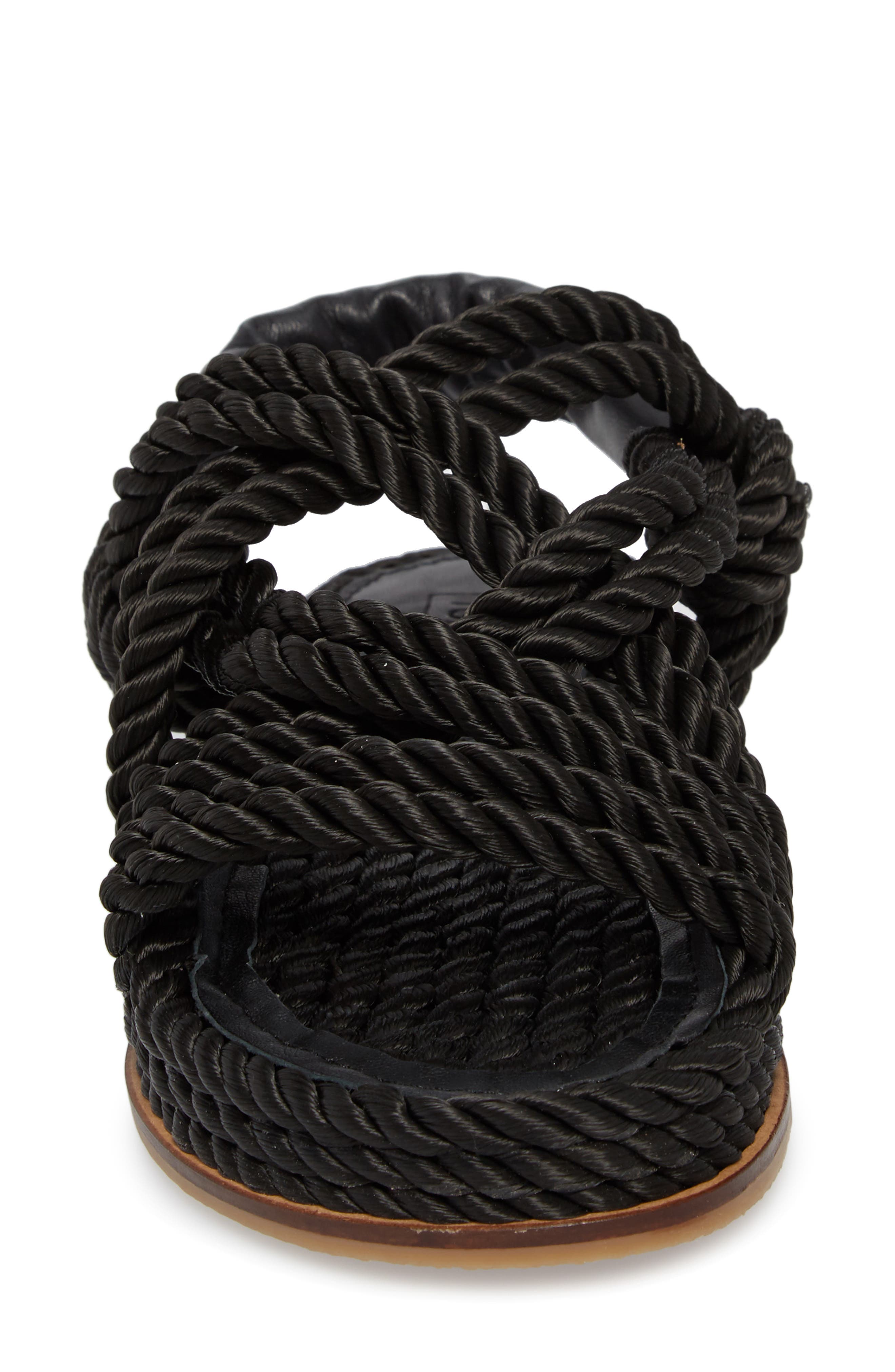 Topshop Fiesta Rope Flat Sandal, Alternate, color, 