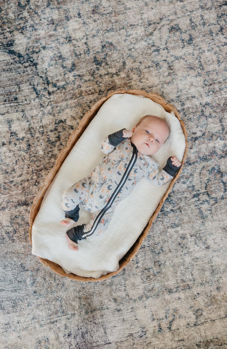 Copper Pearl Nightmare Before Christmas Convertible Zip-Up Footie, Alternate, color, Ntmare Before Xmas