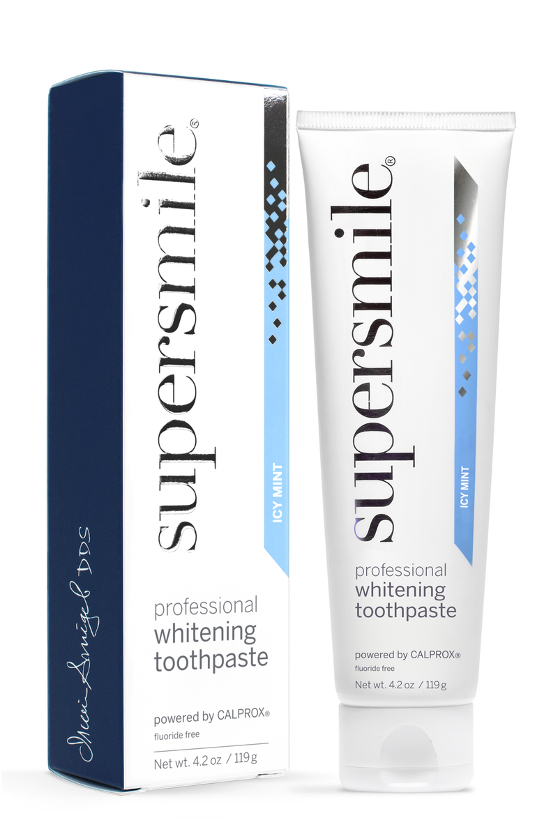 Supersmile Fluoride Free Professional Whitening Toothpaste - Icy Mint, Main, color, White