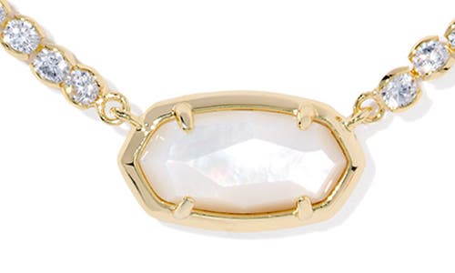 Kendra Scott Elisa Pendant Tennis Necklace In Gold