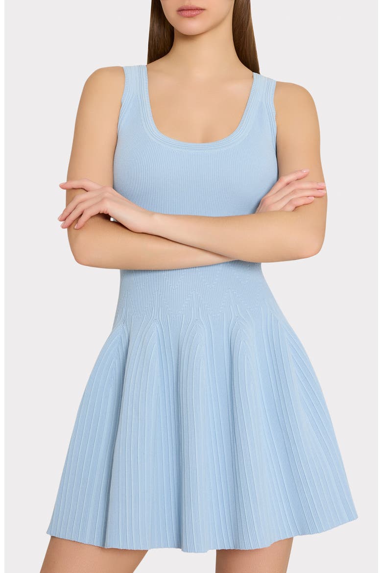Marea Sleeveless Fit & Flare Sweater Dress, Alternate, color, LIGHT BLUE