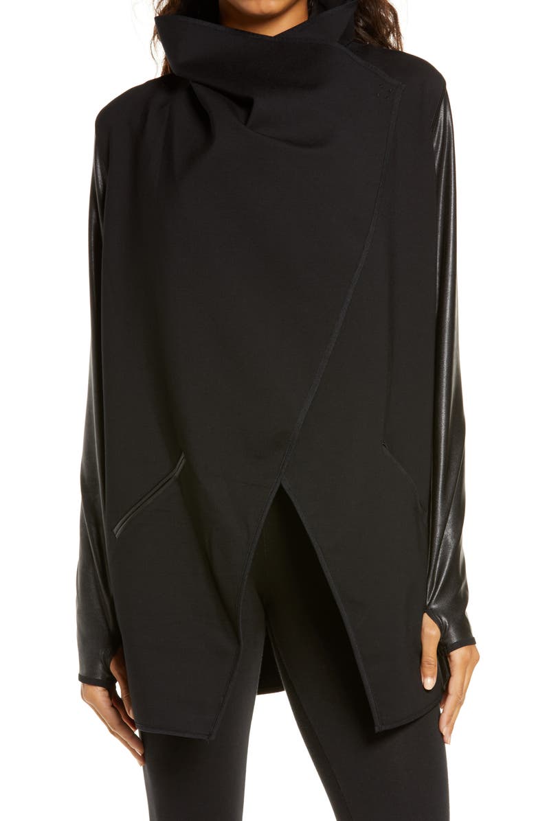 SPANX<sup>®</sup> Faux Leather Convertible Jacket, Alternate, color,