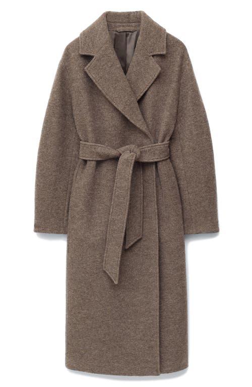 & Other Stories Belted Wool Wrap Coat In Brown