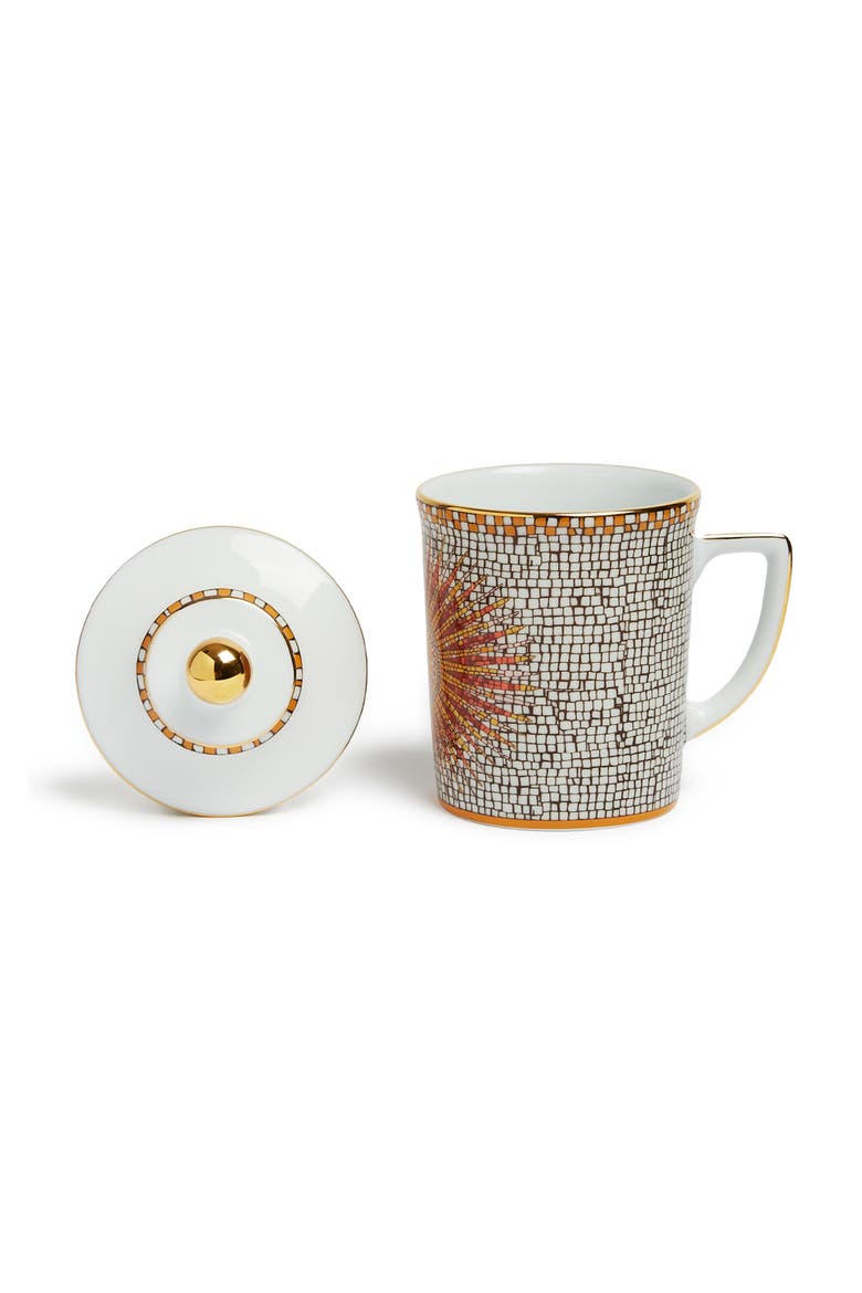 Lidded Mug, Alternate, color, Sunrays Multicolor