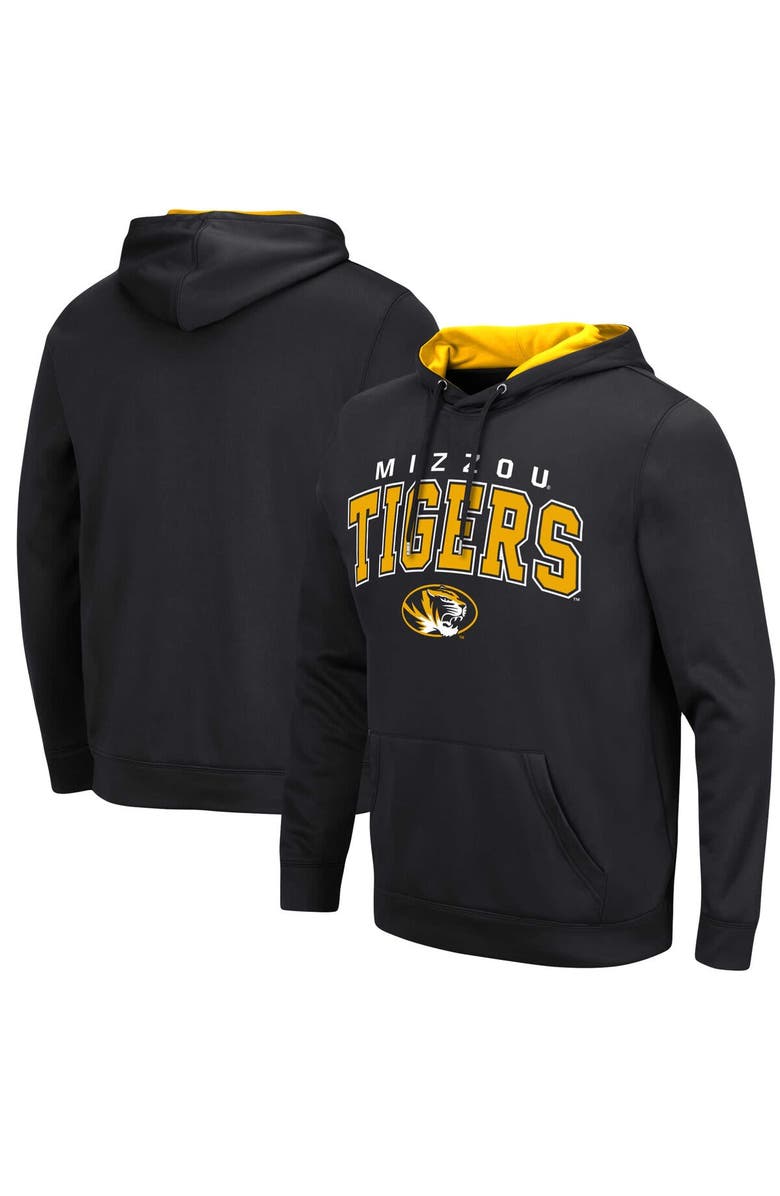 COLOSSEUM Men's Colosseum Black Missouri Tigers Resistance Pullover Hoodie, Main, color, 