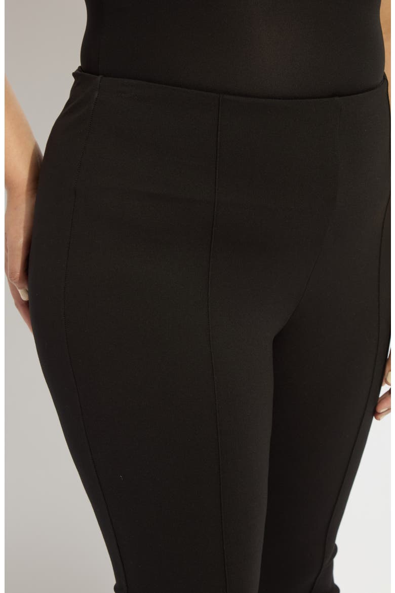 'Lyssentials Elysse Stretch Ponte Ankle Pants, Alternate, color, BLACK