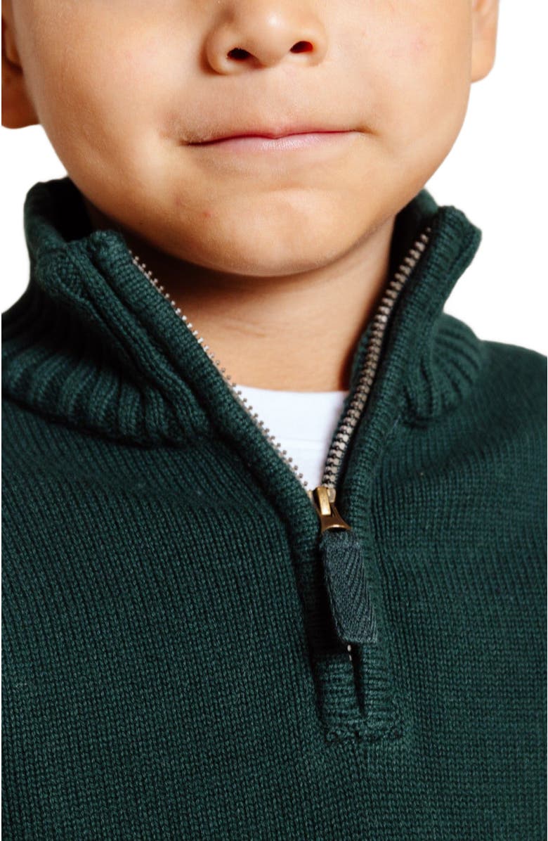 Hope & Henry Boys' Organic Half Zip Pullover Sweater with Elbow Patches, Kids, Alternate, color, 