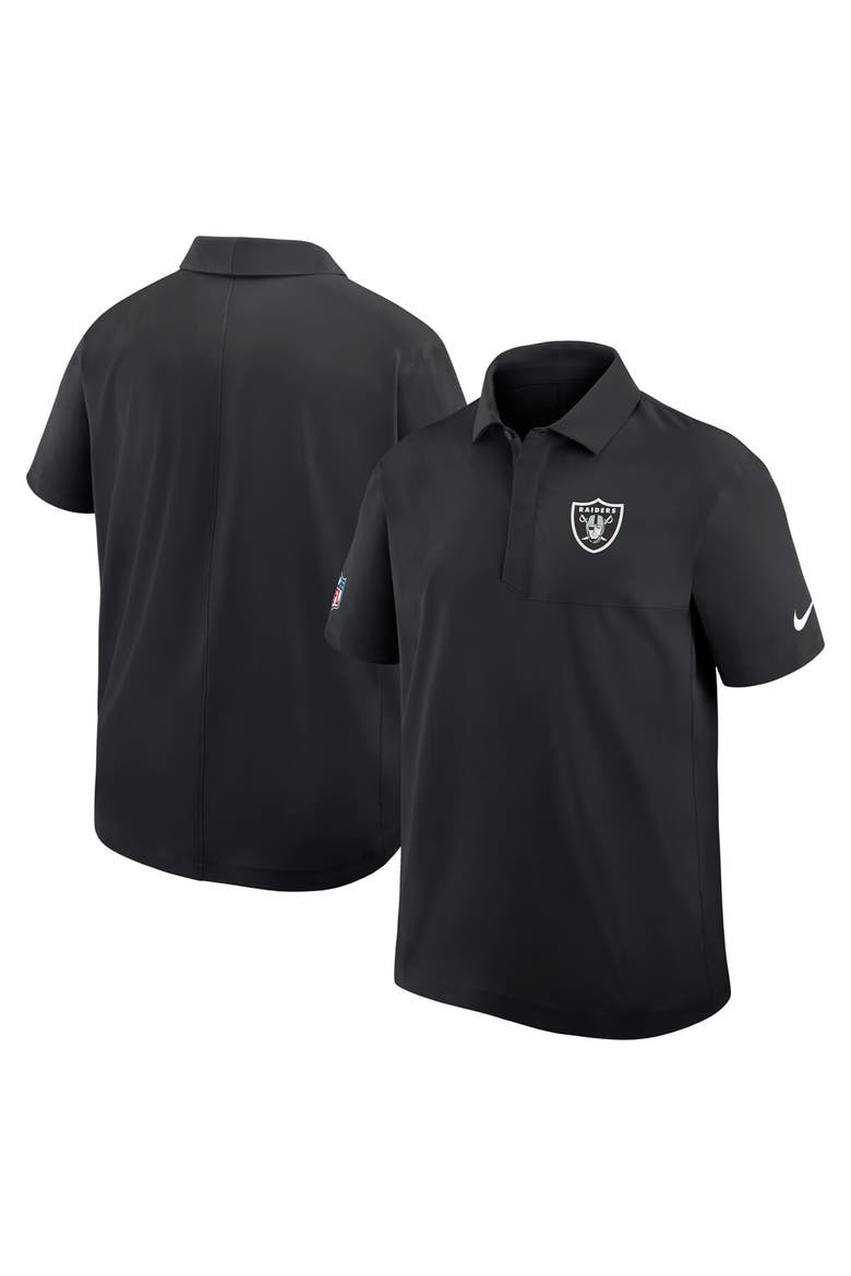 Men's Nike Black Las Vegas Raiders Sideline City Pride Woven Performance Polo, Alternate, color, Black