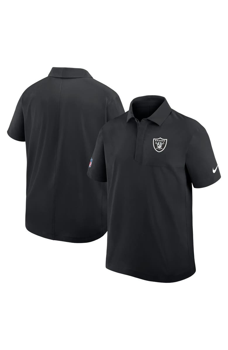 Nike Men's Nike Black Las Vegas Raiders Sideline City Pride Woven Performance Polo, Alternate, color, Black