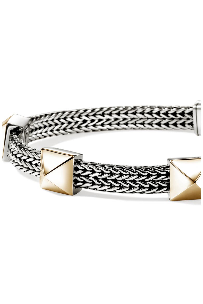 Icon Stud Bracelet, Alternate, color, SILVER AND GOLD