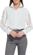 Lysse Natasha Lace Trim Button-Up Shirt