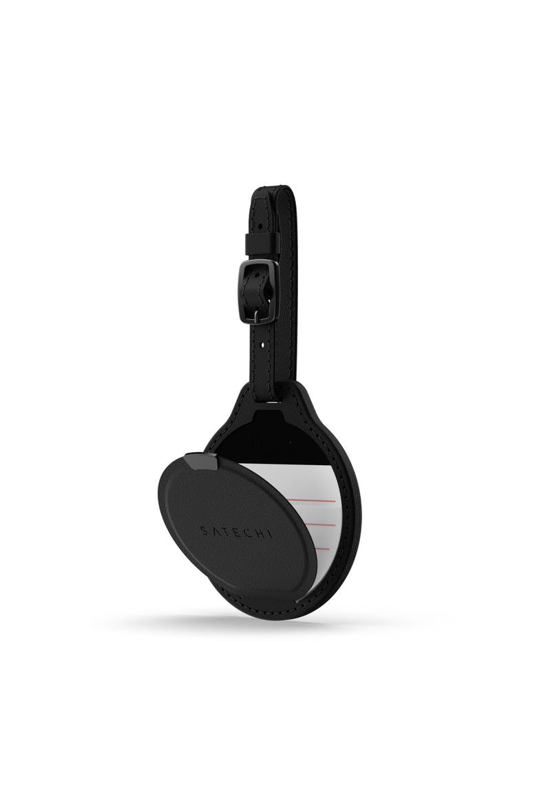 Vegan Leather FindAll Luggage Tag, Main, color, Black