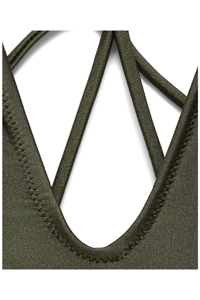 Strappy One-Piece Swimsuit, Alternate, color, KHAKI GREEN