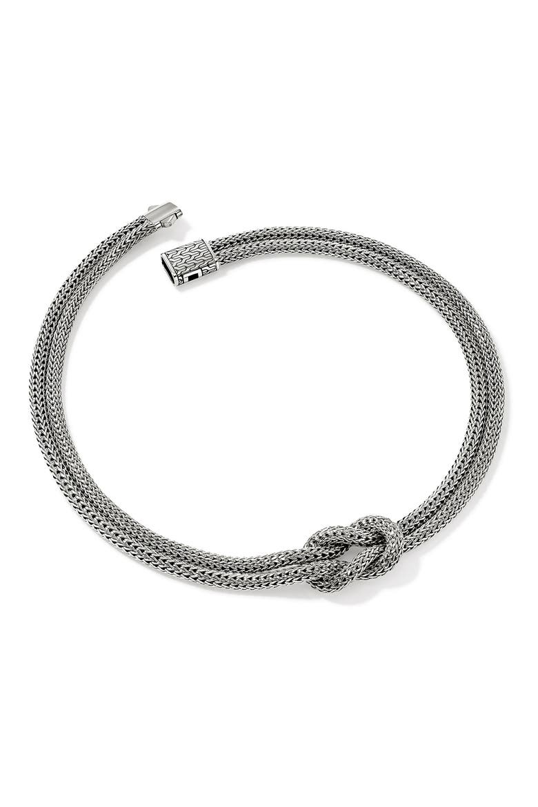 Love Knot Necklace, 10mm, Alternate, color, SILVER