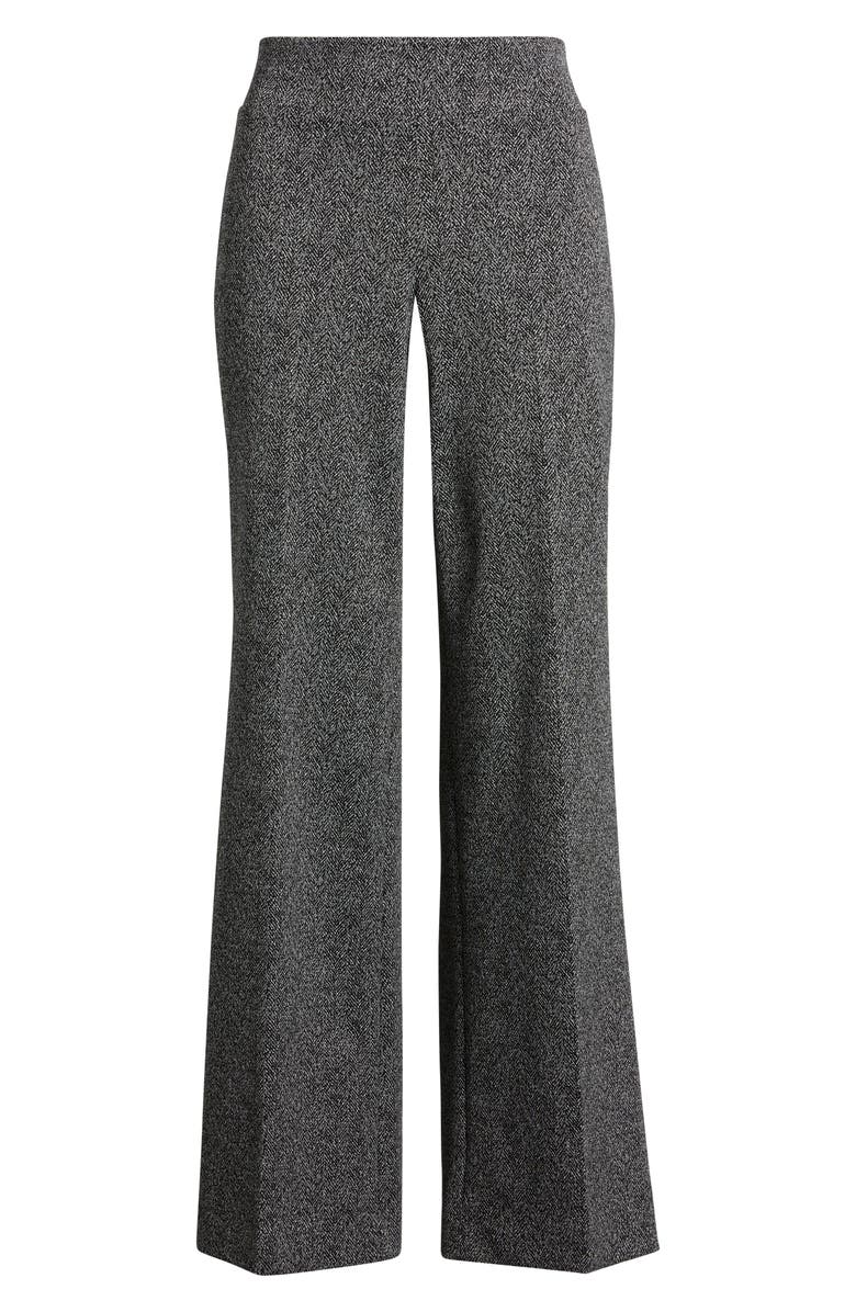 Anne Klein High Waist Pull-On Wide Leg Pants, Alternate, color, Anne Black Multi