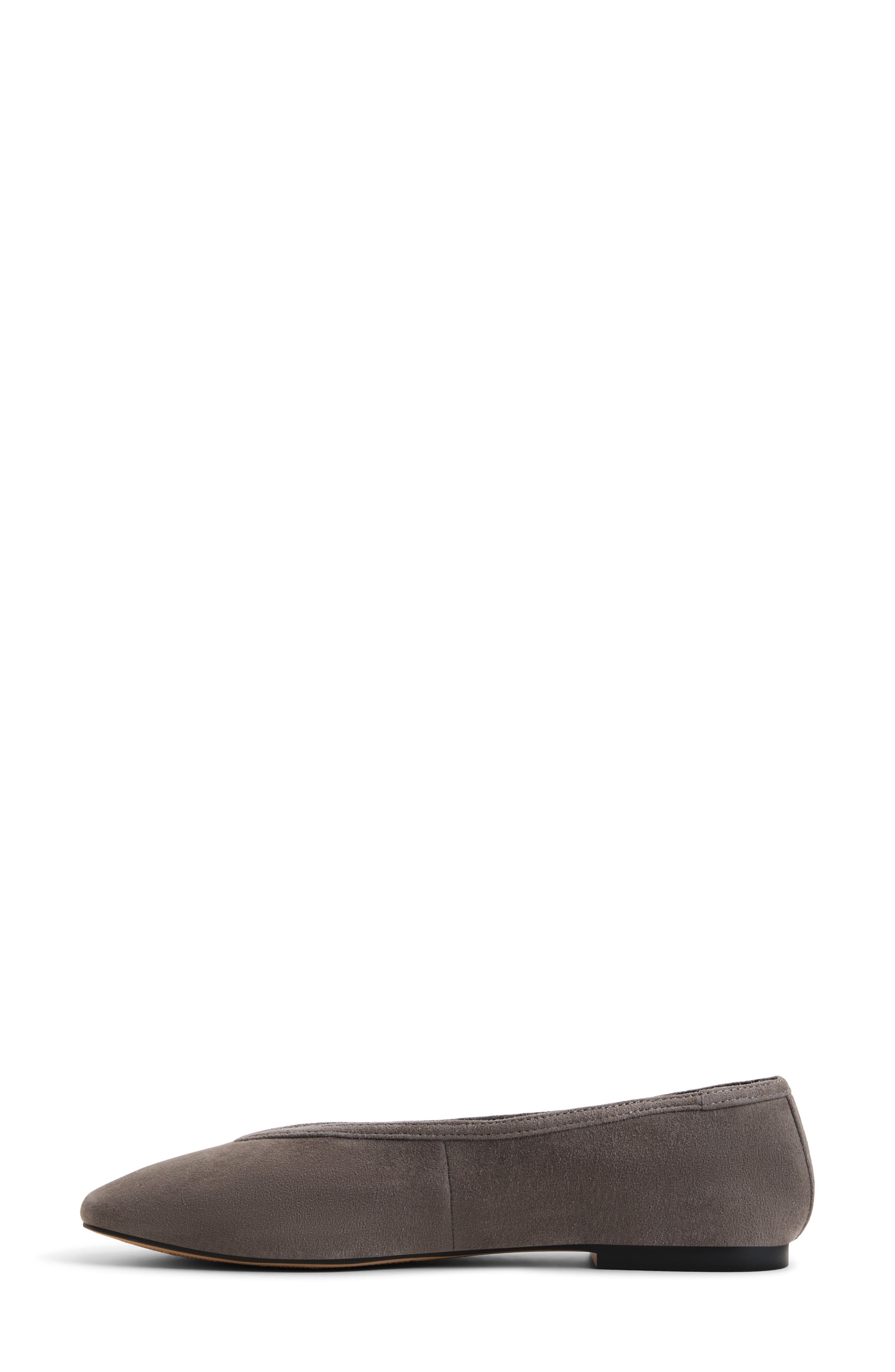 Ayrah Leather Flat, Alternate, color, MEDIUM GREY
