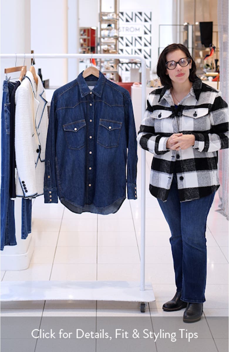 Supersize Rancher Snap Front Denim Shirt, sales video thumbnail