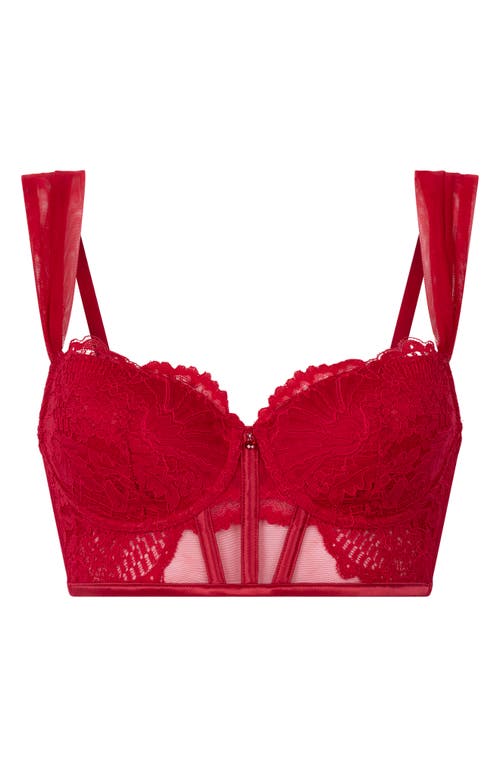 Hunkemoller Hunkemöller Whitney Padded Underwire Bustier In Red