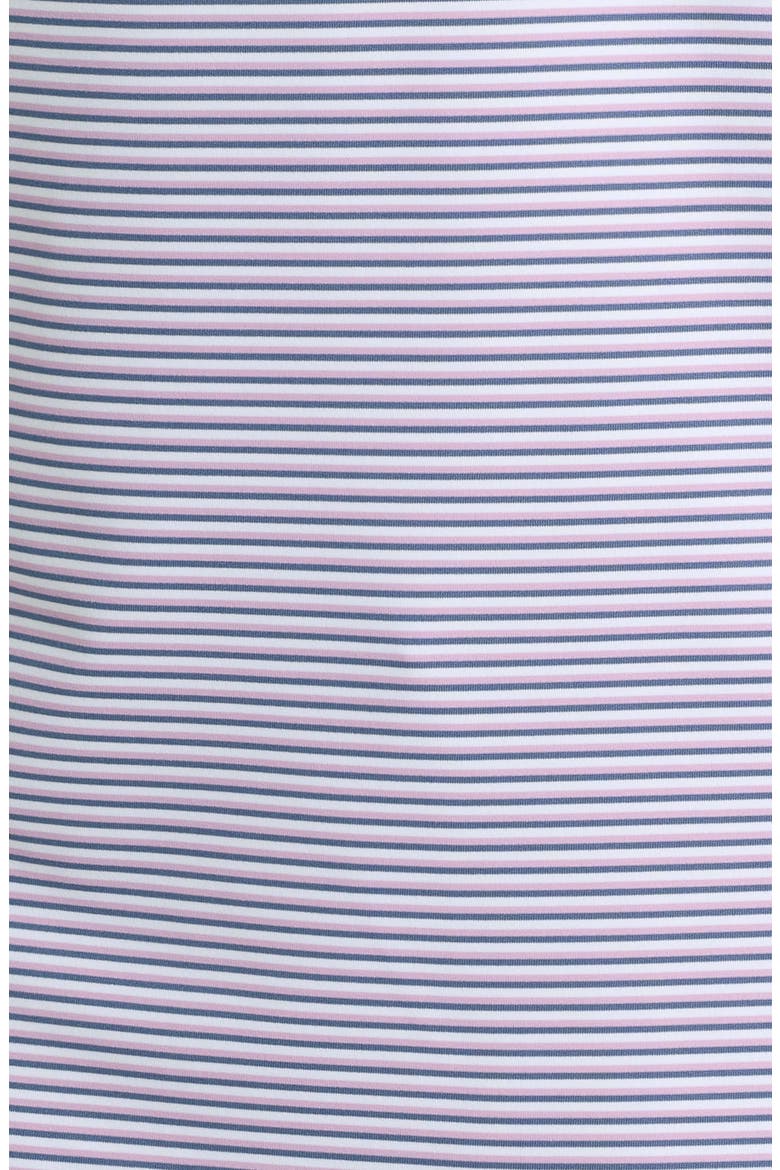 Rondo Crown Crafted Stripe Performance Jersey Polo, Alternate, color, WHITE / LIGHT MOCHA