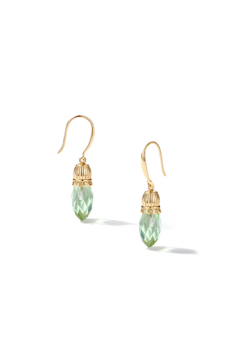 Nut Fairy Charm Earrings, Main, color, Green & Gold