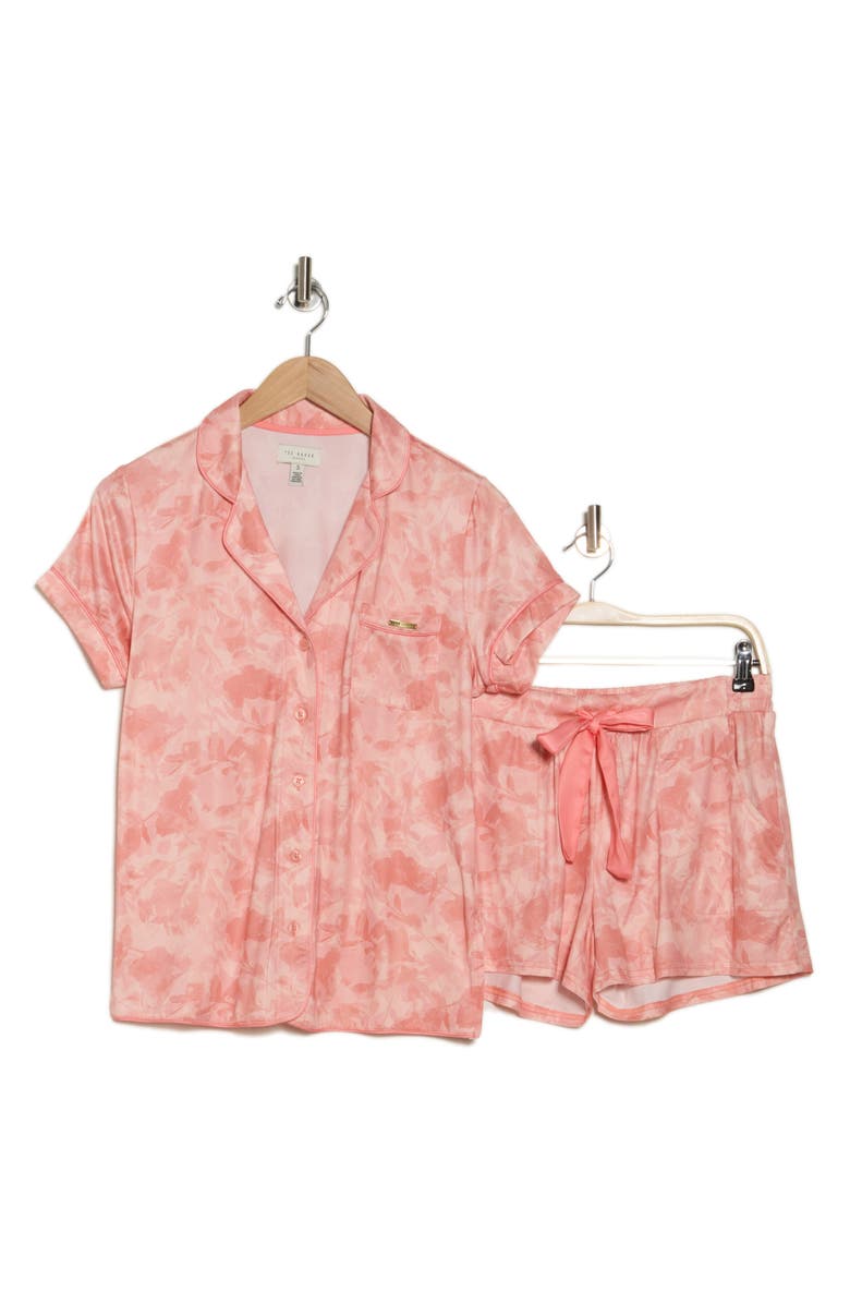 Ted Baker London Pressed Flower Shortie Pajamas, Alternate, color, Shadow Floral Coral