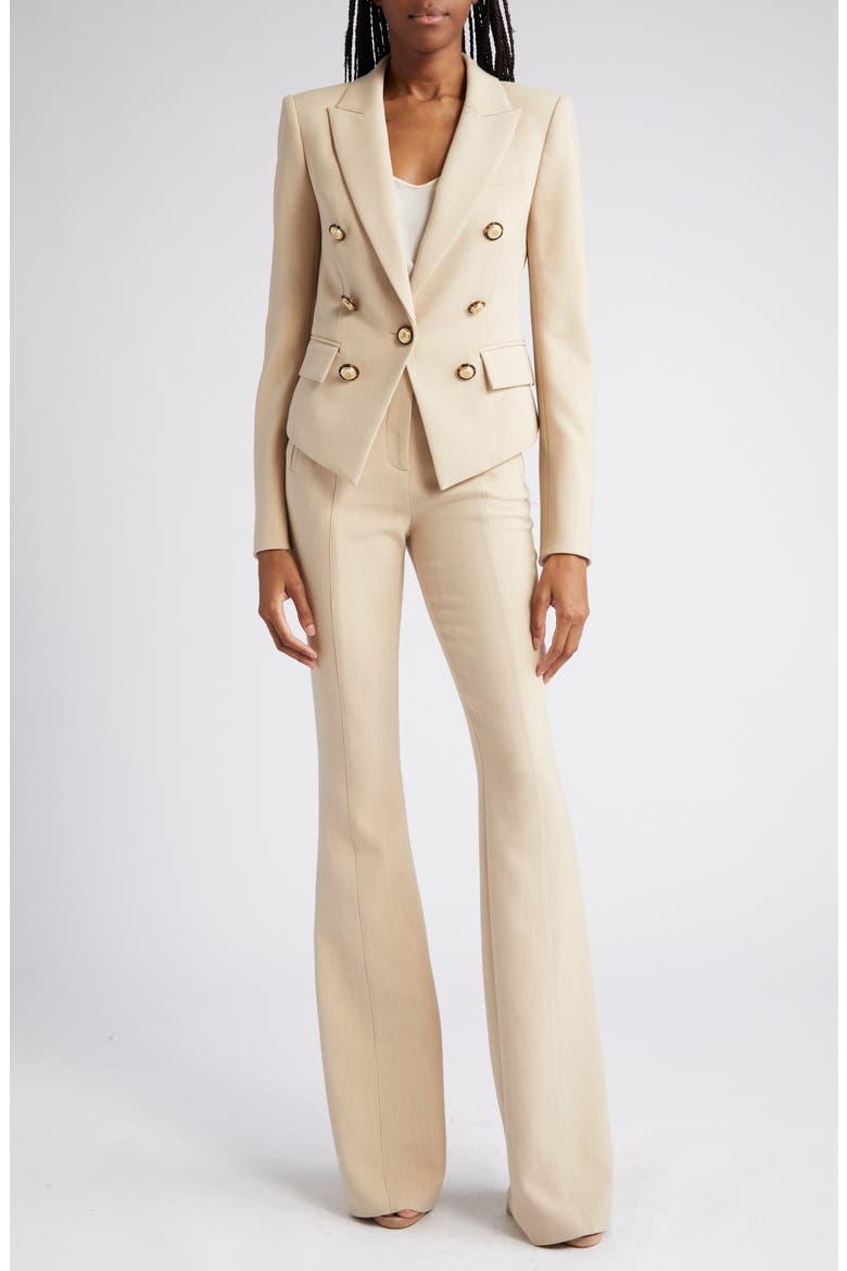 Azariah High Waist Flare Leg Pants, Alternate, color, HEATHERED SAND