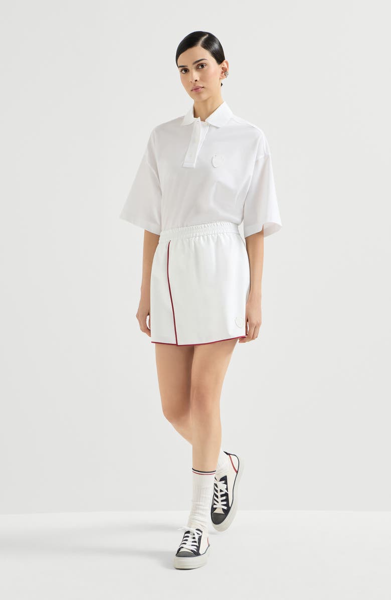 Brunello Cucinelli Mini skirt with logo, Alternate, color, White