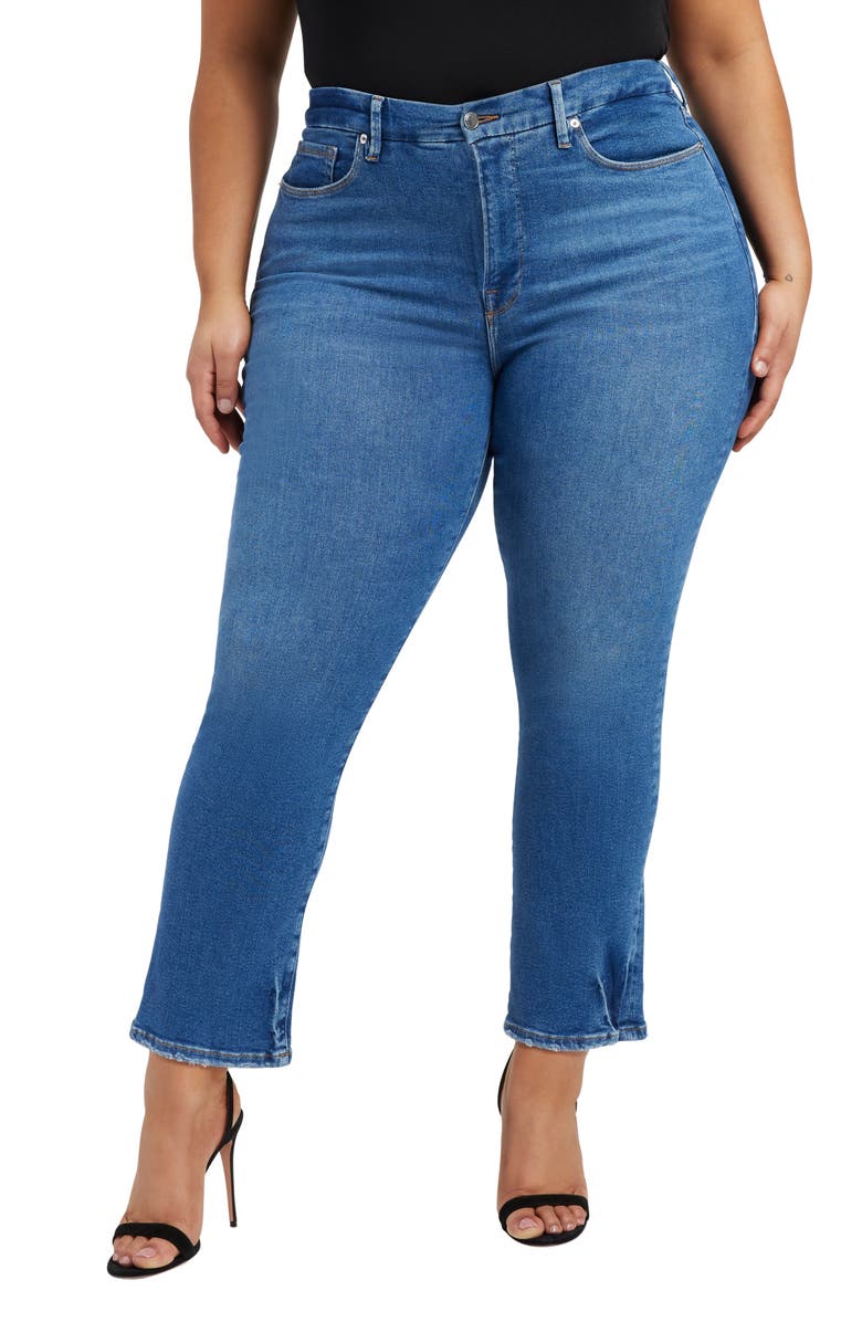 Good American Good Legs High Waist Straight Leg Jeans, Alternate, color, Indigo397