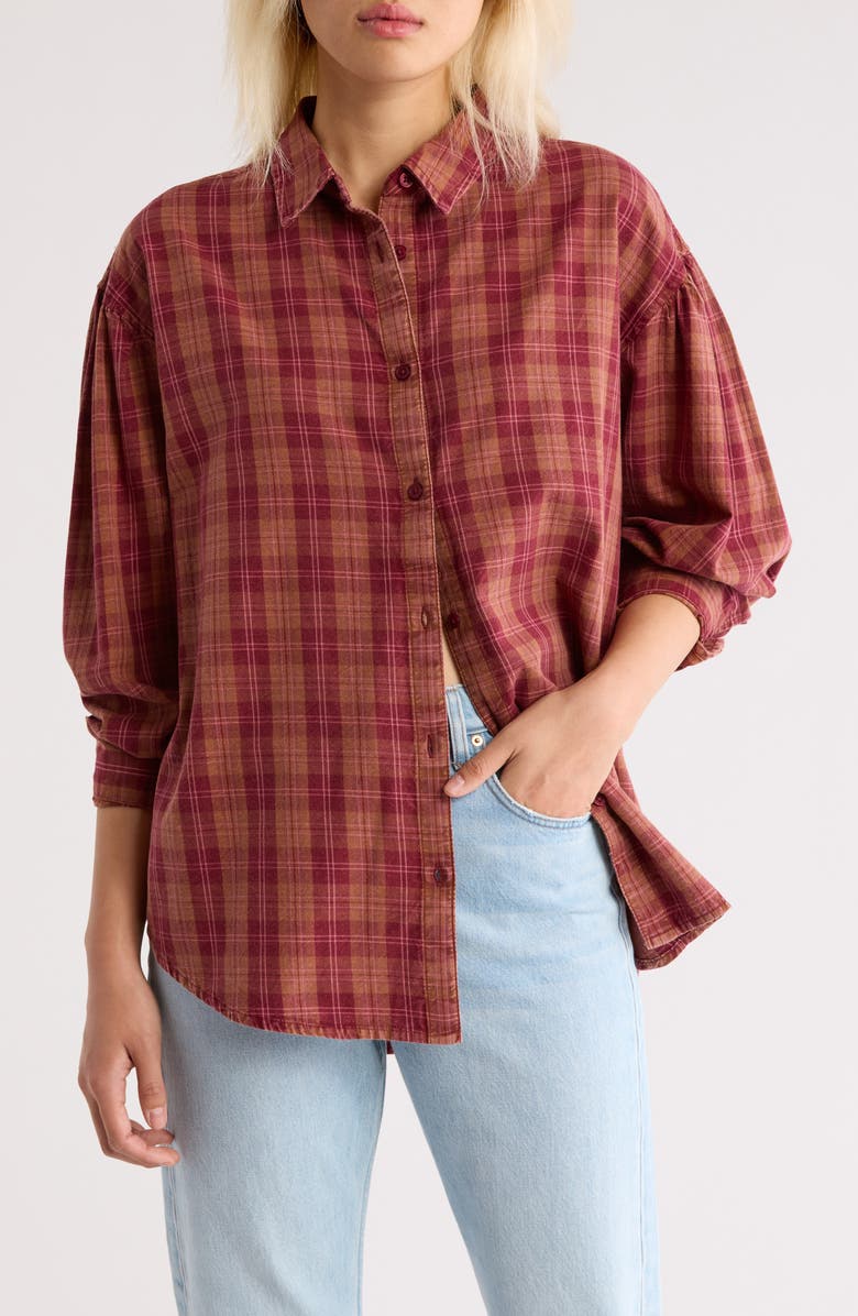 Abound Plaid Button-Up Shirt, Main, color,
