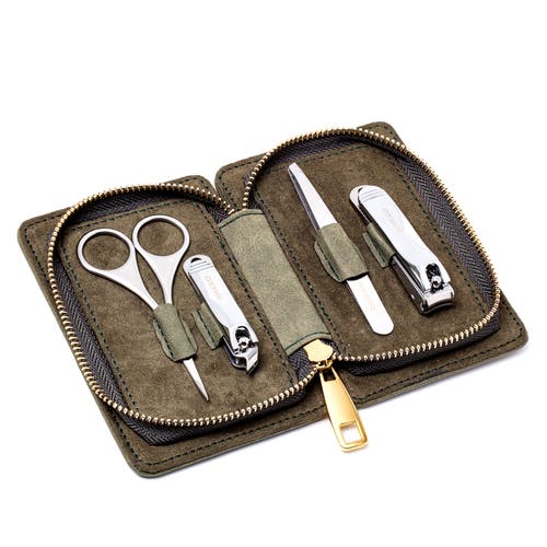 BREED Sabre 4 Piece Surgical Steel Groom Kit in Green at Nordstrom