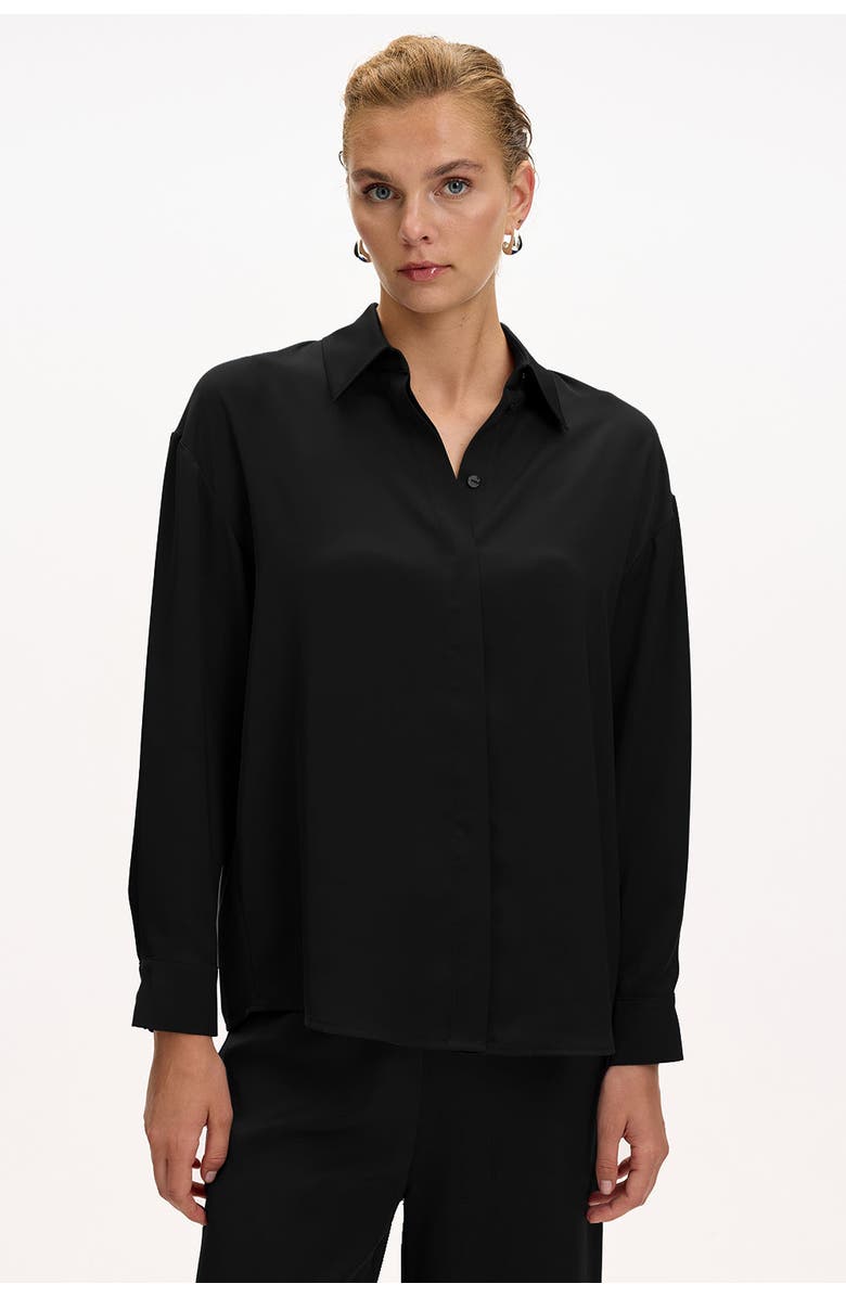 Exquise Alexander Long Sleeve Shirt, Main, color, Black