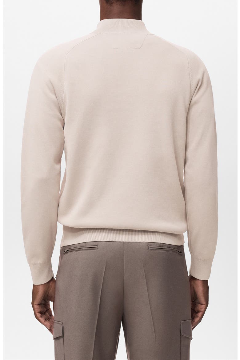 Thermoregulated Quarter Zip Sweater, Alternate, color, IVORY WHITE