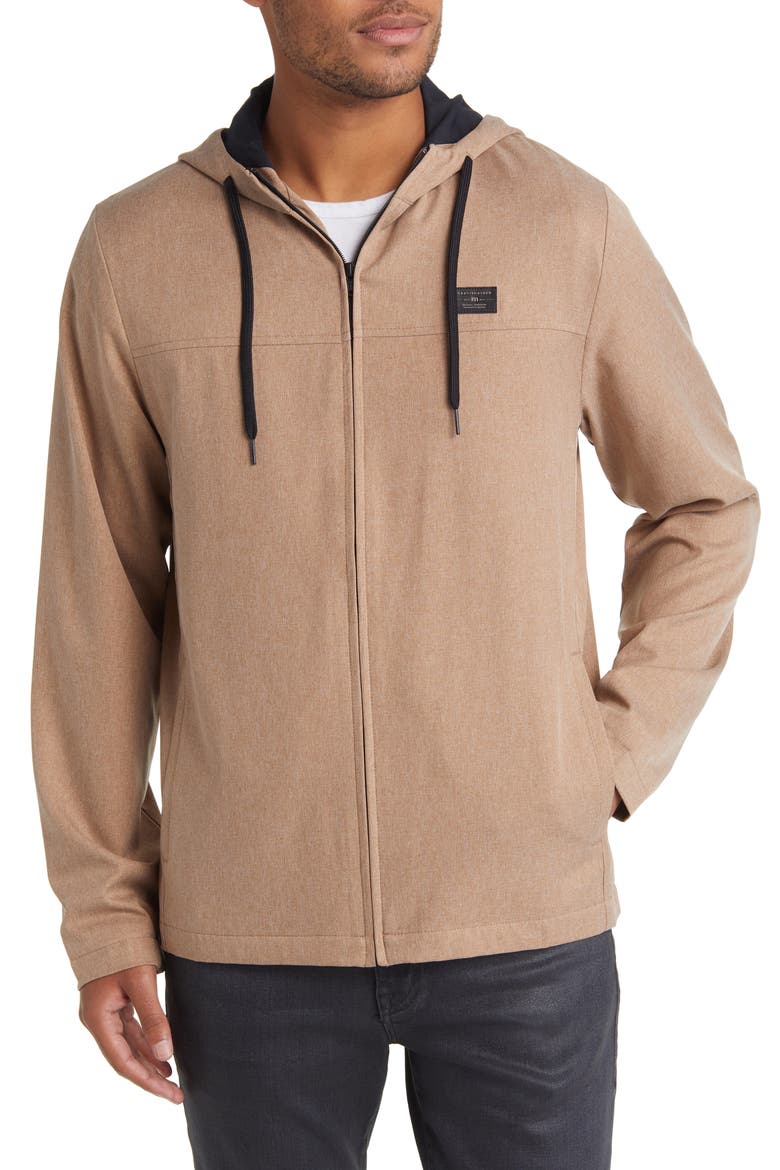 Beer Garden Colorblock Hooded Jacket, Alternate, color, HEATHER PORTABELLA