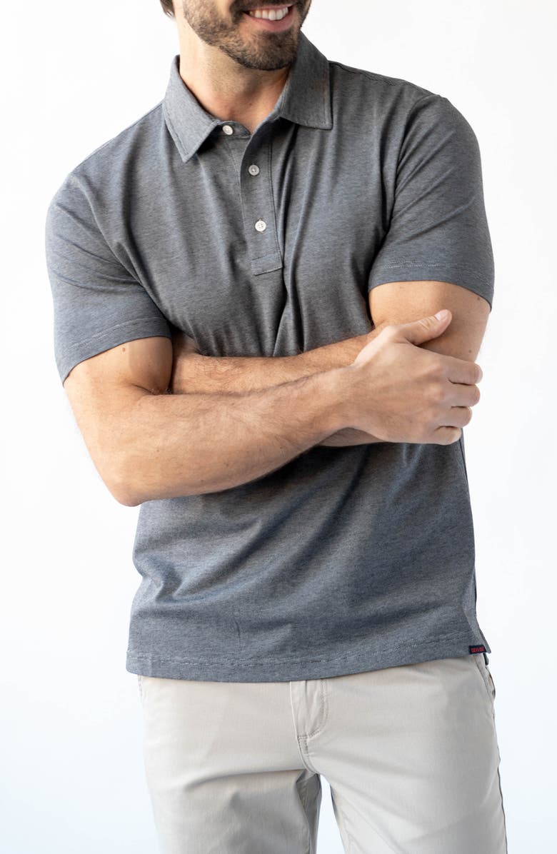 Devil-Dog Dungarees Feeder Polo, Alternate, color, Melange Charcoal