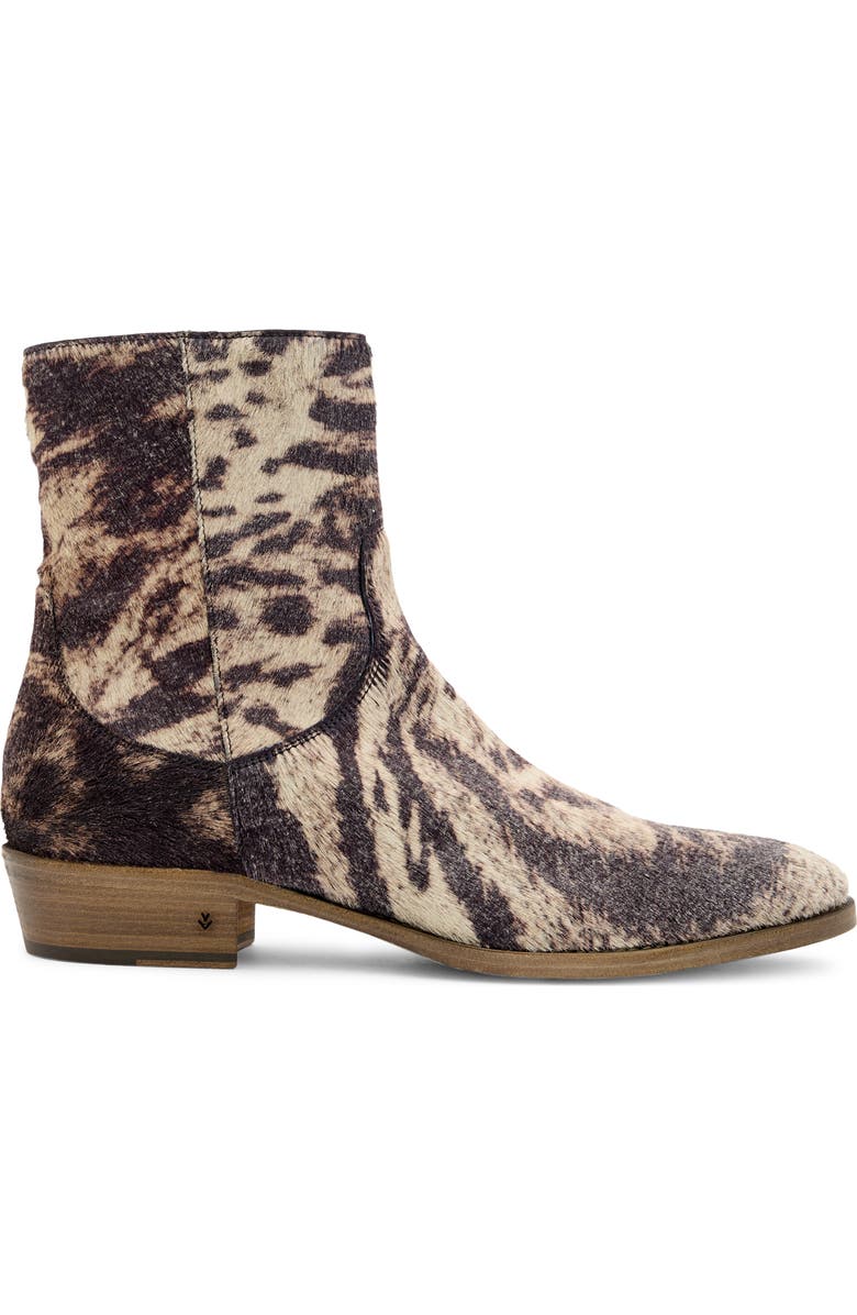 John Varvatos Ludlow Genuine Calf Hair Zip Boot, Alternate, color, Caper