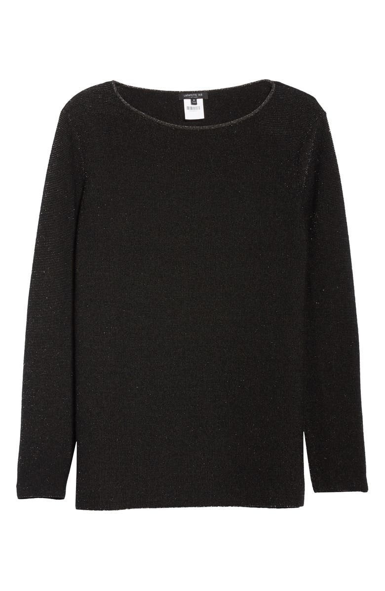 Lafayette 148 New York Metallic Cashmere Blend Sweater, Alternate, color, 