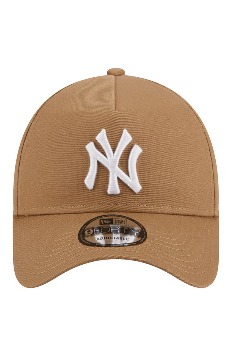 New Era Men's New Era Khaki New York Yankees A-Frame 9FORTY Adjustable Hat, Alternate, color, 
